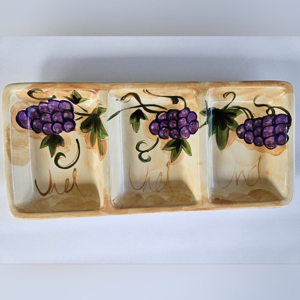 Barcelona Grape Divided Serving Plate